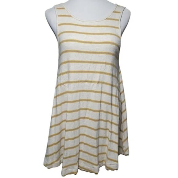 FREE PEOPLE We the Free Horizontal Stripe Sleeveless Tunic Tank Top Womens Small - Picture 10 of 13